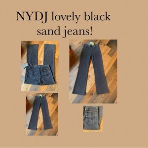 NYDJ lovely cut black sand jeans!